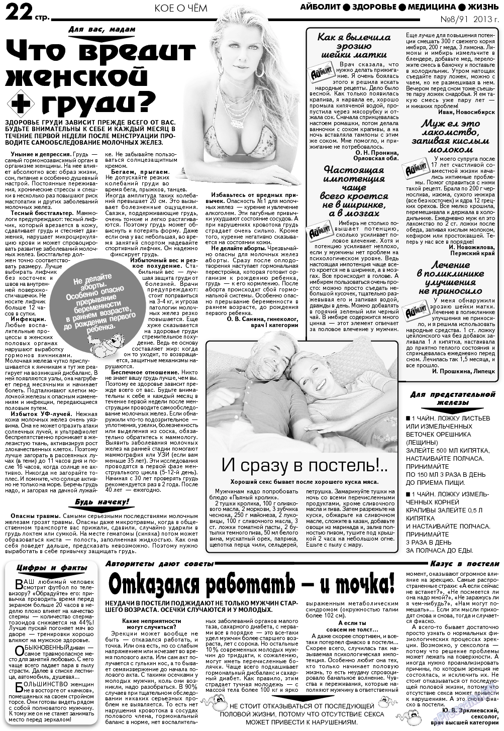 АйБолит (газета). 2013 год, номер 8, стр. 22