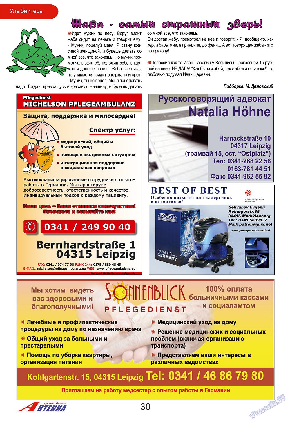 Antenne (Zeitschrift). 2009 Jahr, Ausgabe 11, Seite 30