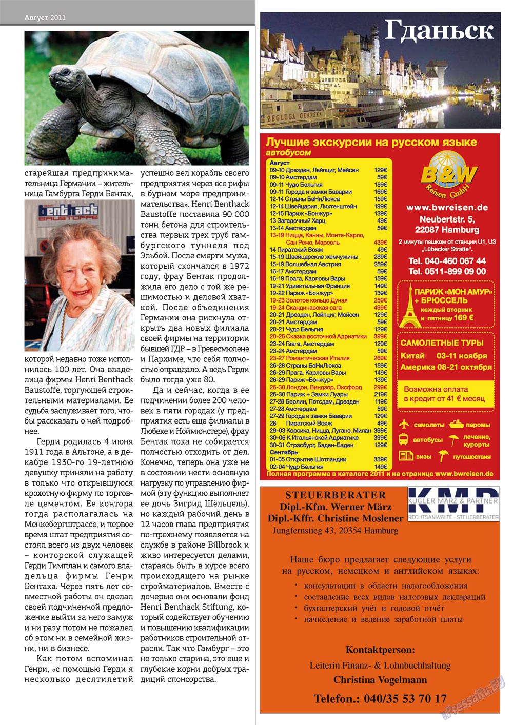 Bei uns in Hamburg (Zeitschrift). 2011 Jahr, Ausgabe 8, Seite 9