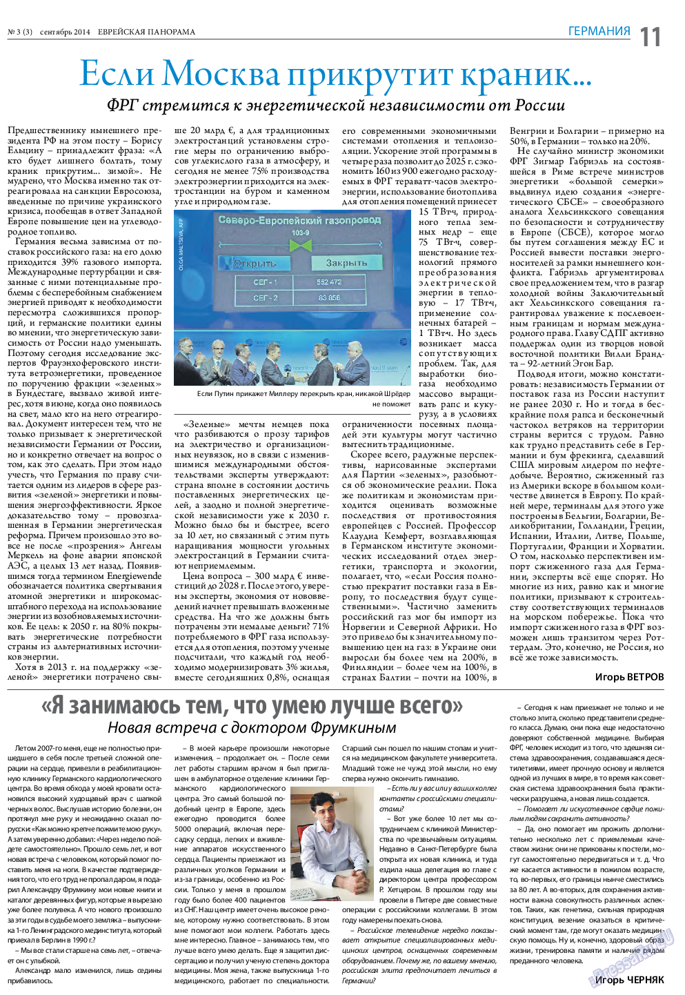 Еврейская панорама, газета. 2014 №3 стр.11
