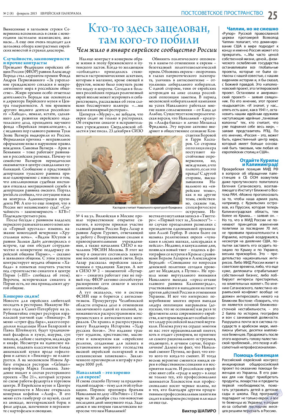 Еврейская панорама, газета. 2015 №2 стр.25