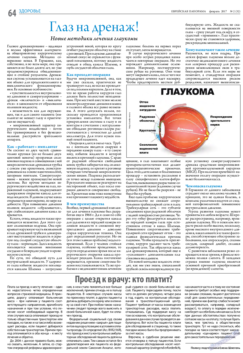 Еврейская панорама, газета. 2017 №2 стр.64