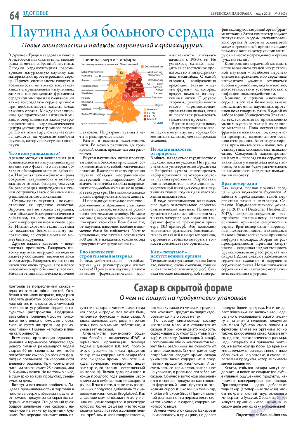 Еврейская панорама, газета. 2018 №3 стр.64