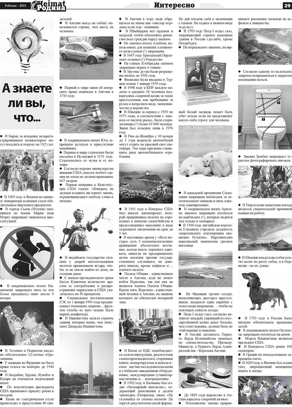 Heimat-Родина (газета). 2011 год, номер 2, стр. 29