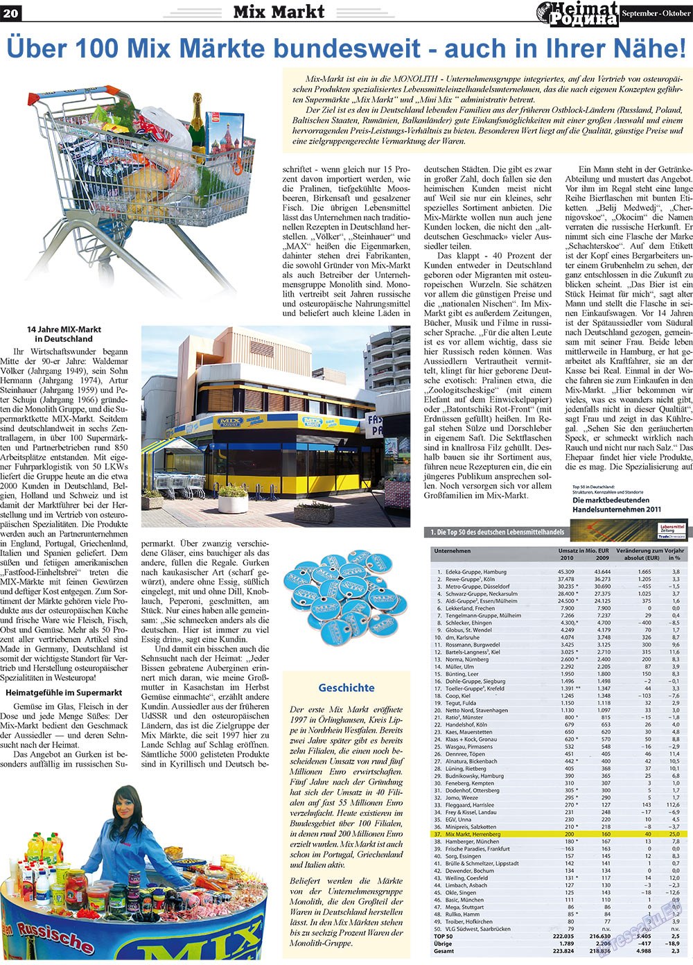 Heimat-Родина (Zeitung). 2011 Jahr, Ausgabe 9, Seite 20