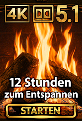 12 Stunden Kaminfeuer in 4K