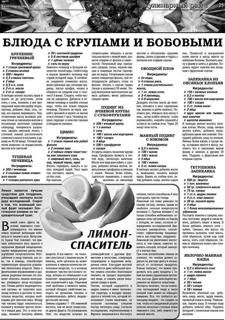 Кругозор плюс! (газета). 2008 год, номер 1, стр. 25