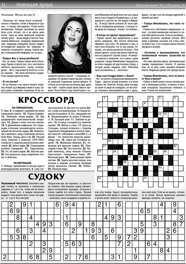 Кругозор плюс! (газета). 2008 год, номер 4, стр. 32