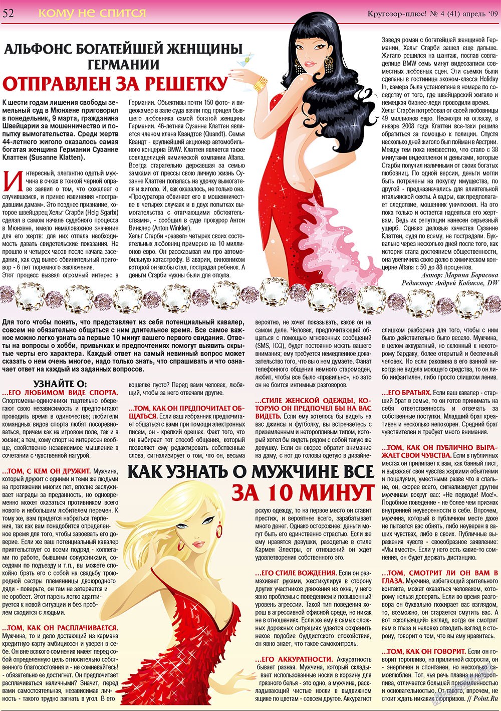 Кругозор плюс! (газета). 2009 год, номер 4, стр. 52