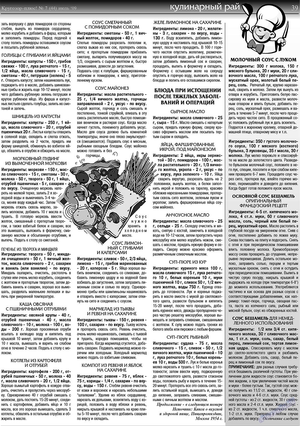 Кругозор плюс! (газета). 2009 год, номер 7, стр. 39