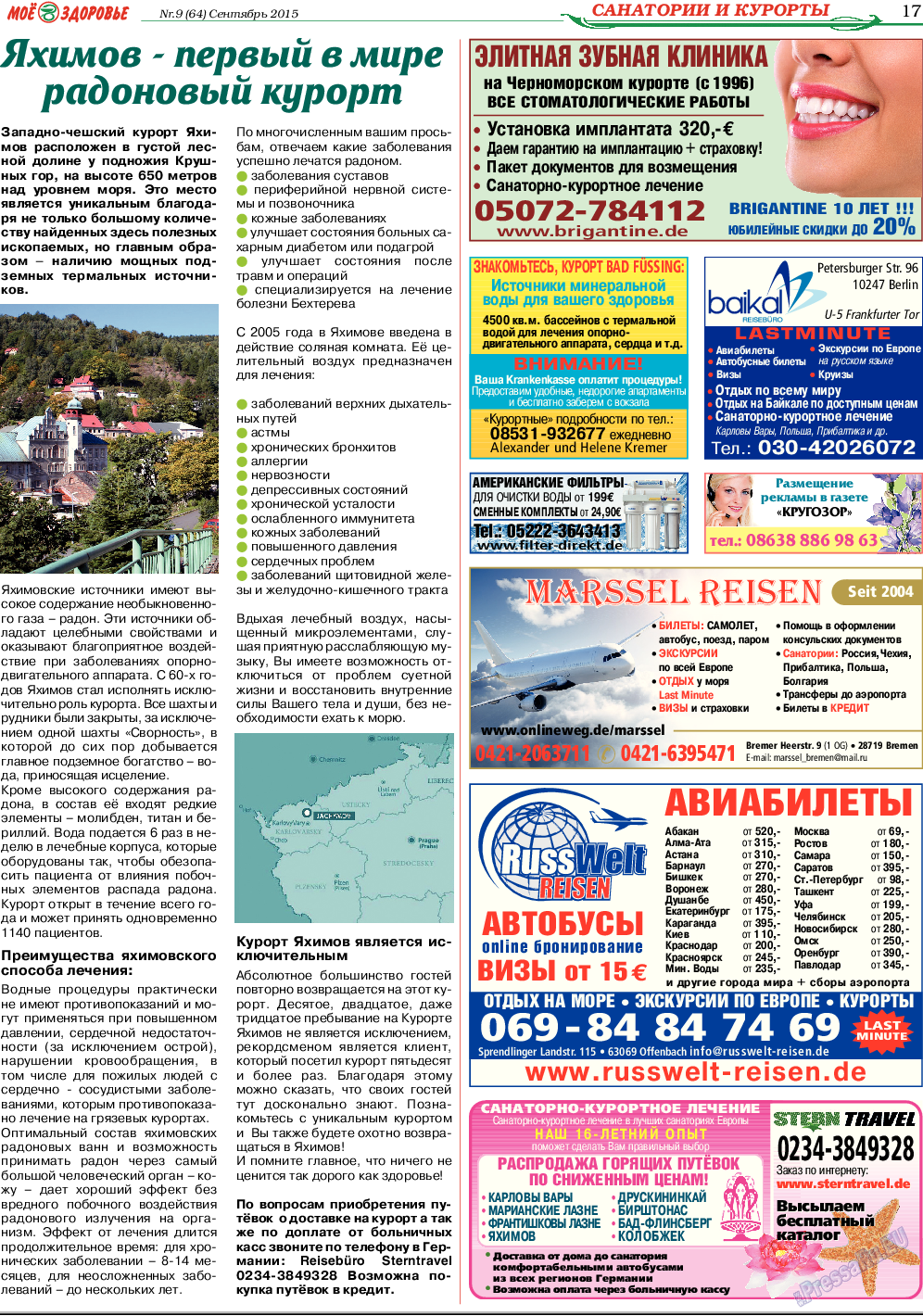 Кругозор (газета). 2015 год, номер 9, стр. 17