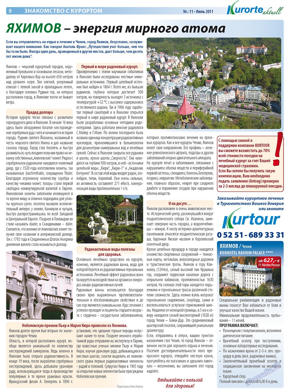 Kurorte aktuell (газета). 2011 год, номер 7, стр. 8