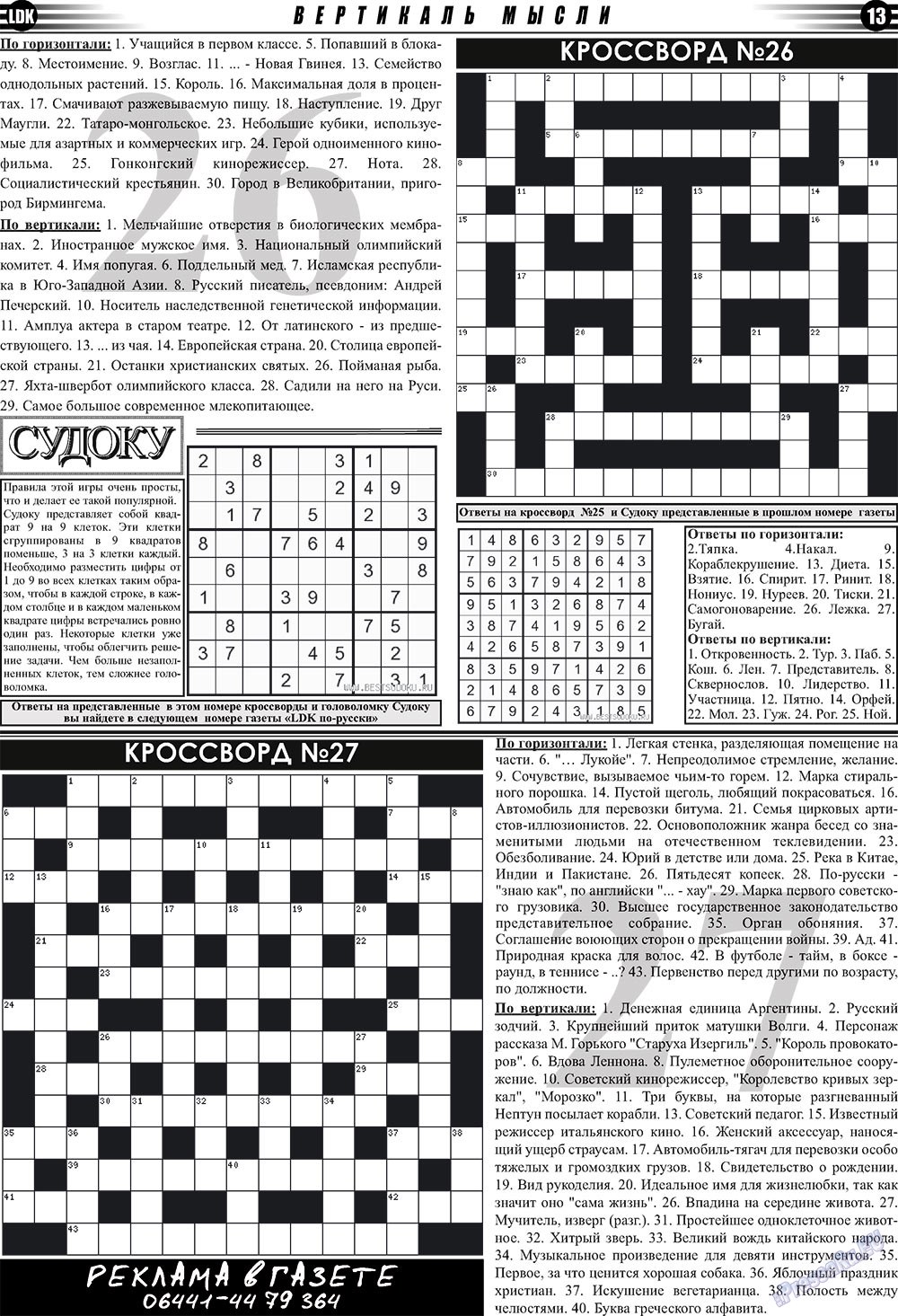 LDK по-русски (газета). 2009 год, номер 1, стр. 13