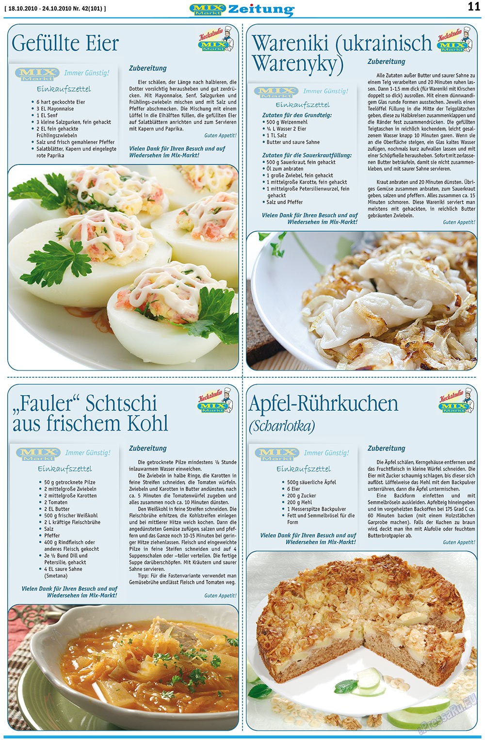 MIX-Markt Zeitung (газета). 2010 год, номер 42, стр. 11
