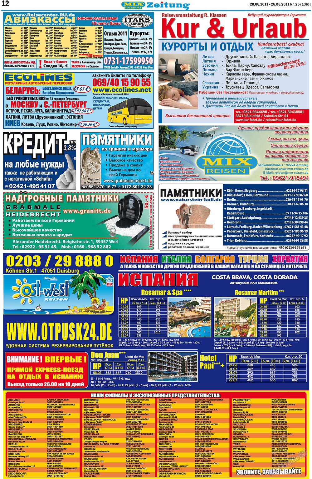 MIX-Markt Zeitung (Zeitung). 2011 Jahr, Ausgabe 25, Seite 12