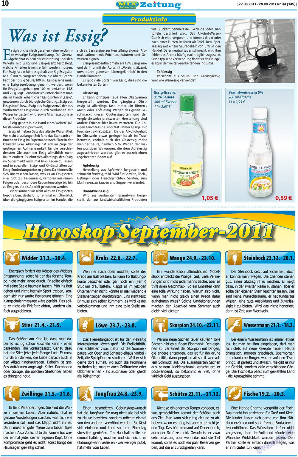 MIX-Markt Zeitung (Zeitung). 2011 Jahr, Ausgabe 34, Seite 10