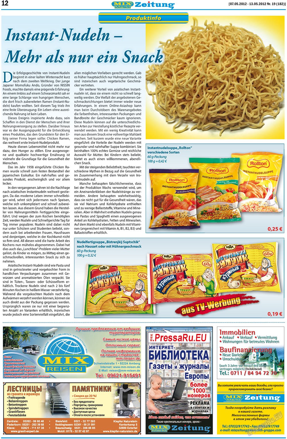 MIX-Markt Zeitung (Zeitung). 2012 Jahr, Ausgabe 19, Seite 12