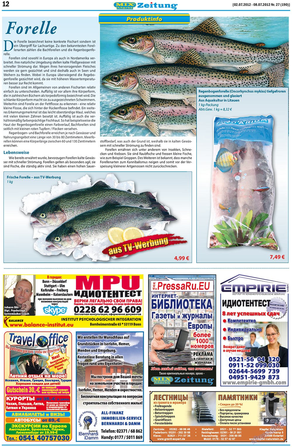 MIX-Markt Zeitung (Zeitung). 2012 Jahr, Ausgabe 27, Seite 12