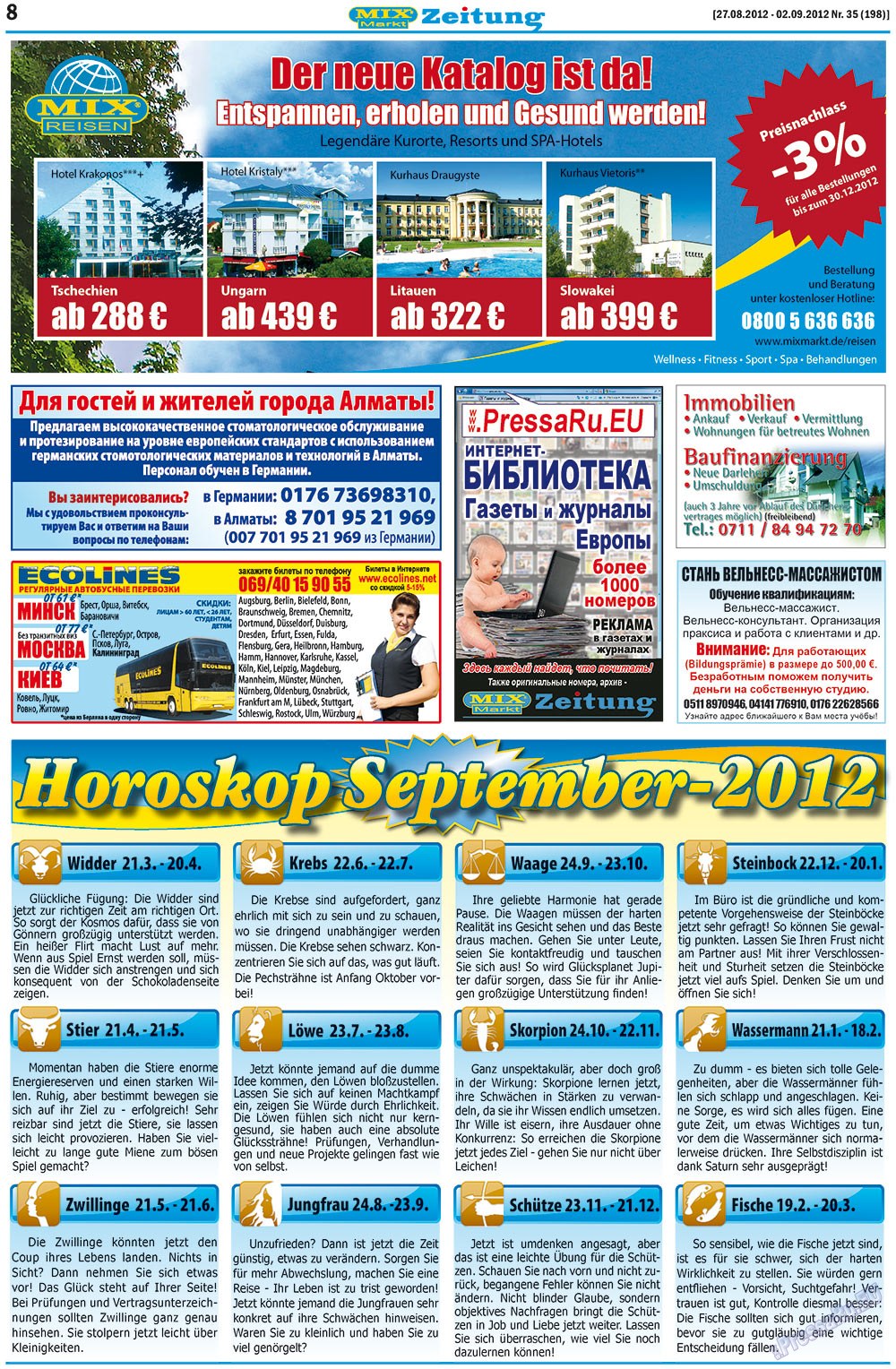 MIX-Markt Zeitung, газета. 2012 №35 стр.8