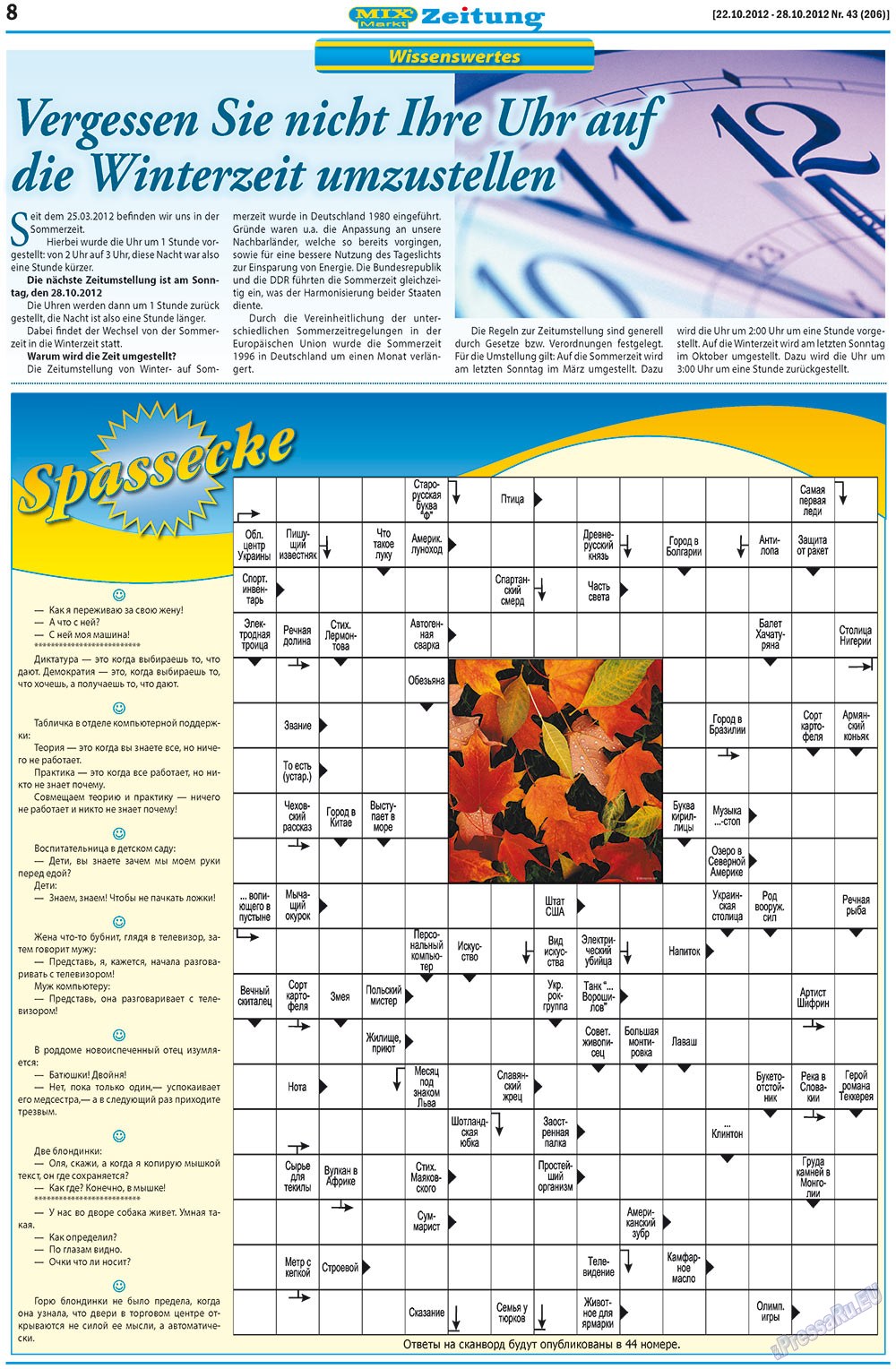 MIX-Markt Zeitung (Zeitung). 2012 Jahr, Ausgabe 43, Seite 8