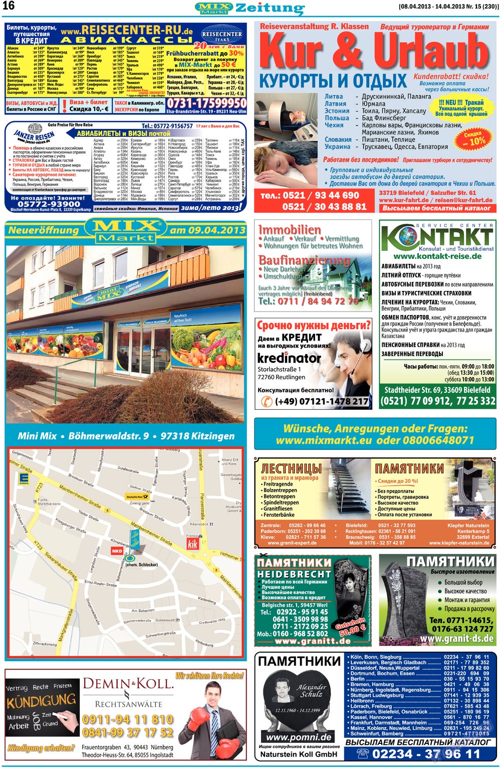 MIX-Markt Zeitung, газета. 2013 №15 стр.16