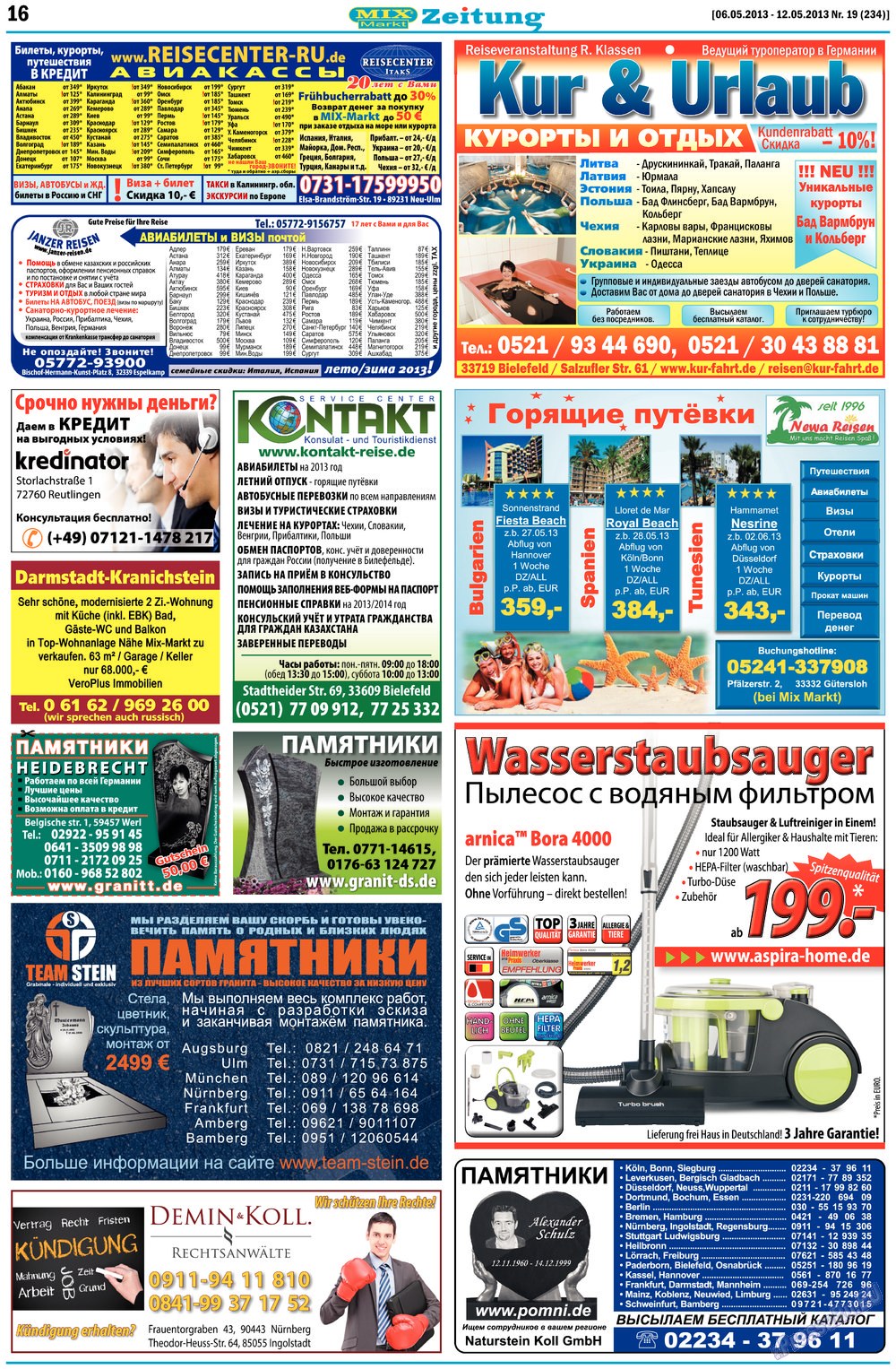 MIX-Markt Zeitung (газета). 2013 год, номер 19, стр. 16