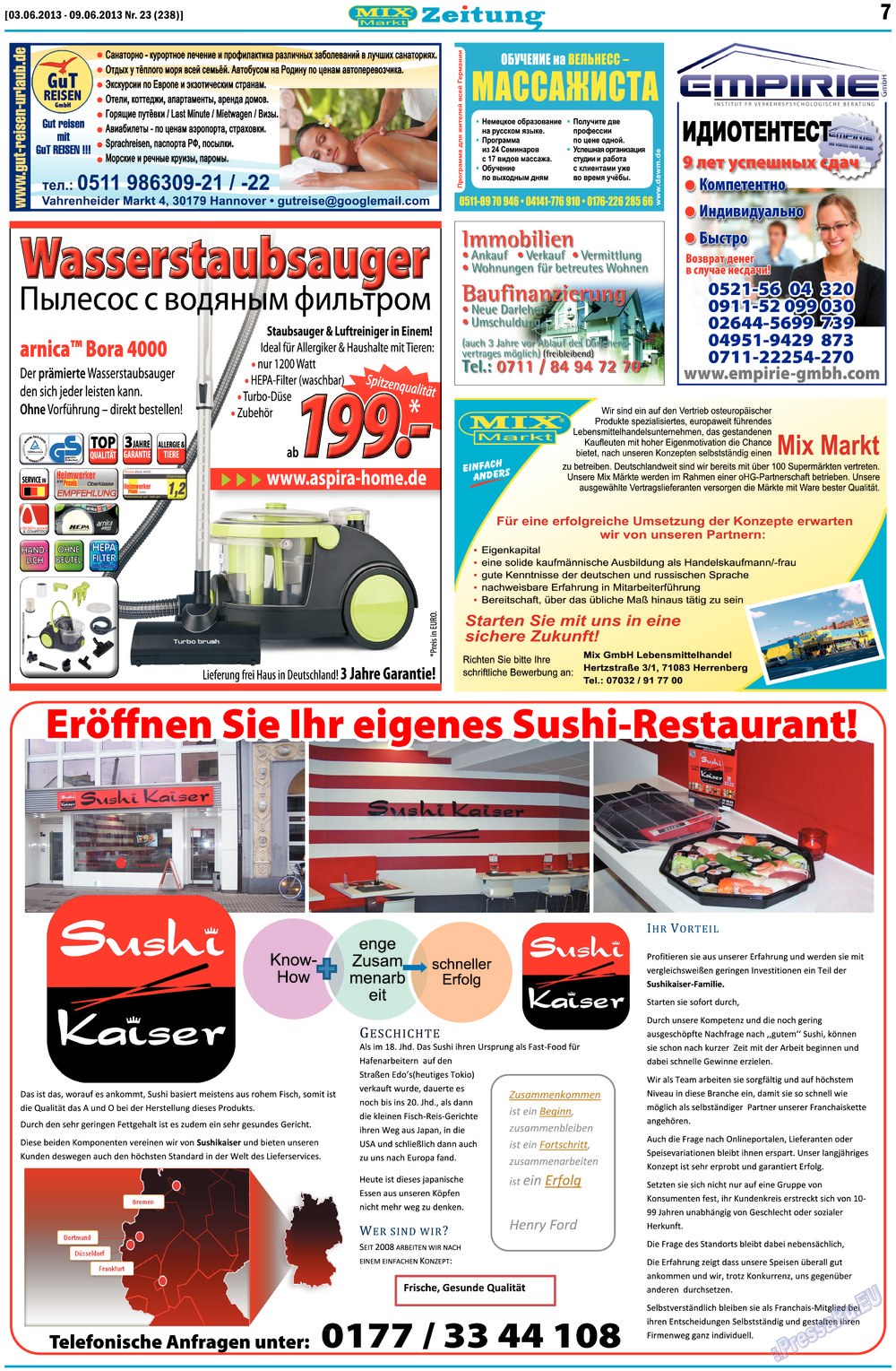 MIX-Markt Zeitung, газета. 2013 №23 стр.7