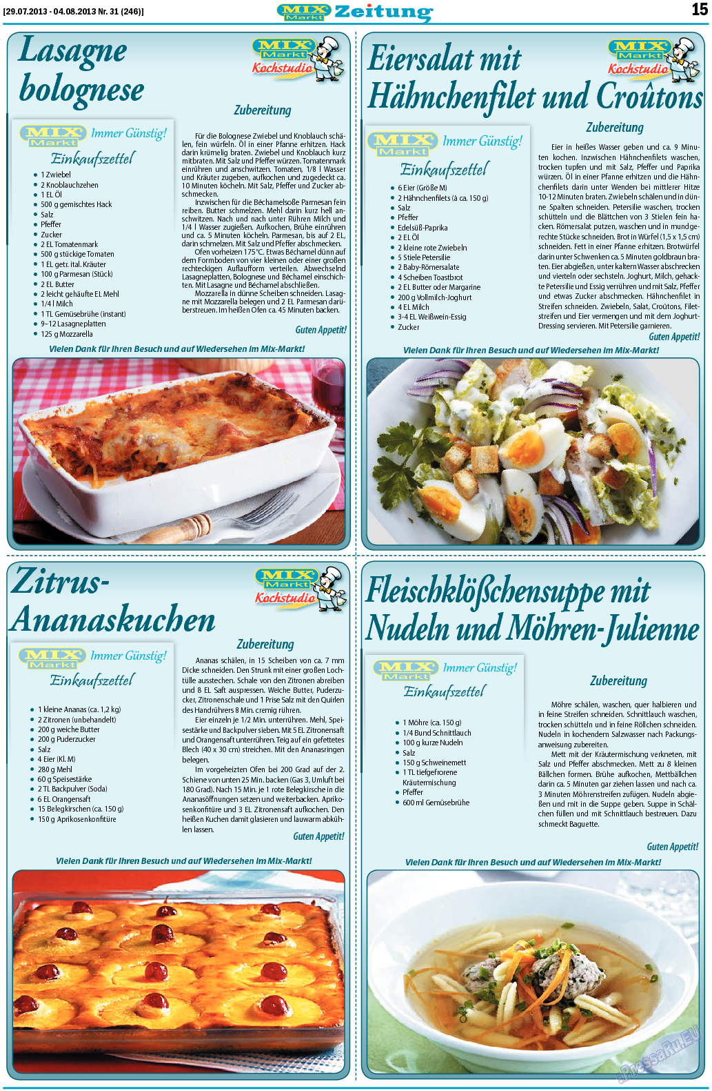 MIX-Markt Zeitung, газета. 2013 №31 стр.15