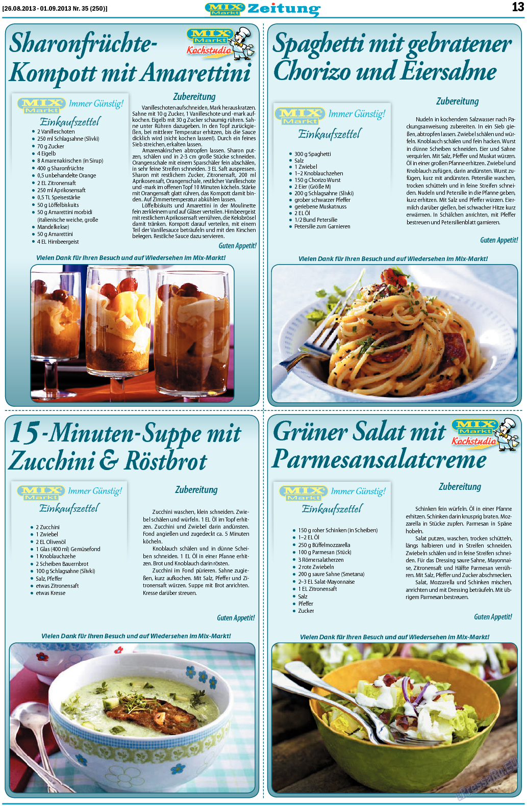 MIX-Markt Zeitung, газета. 2013 №35 стр.13