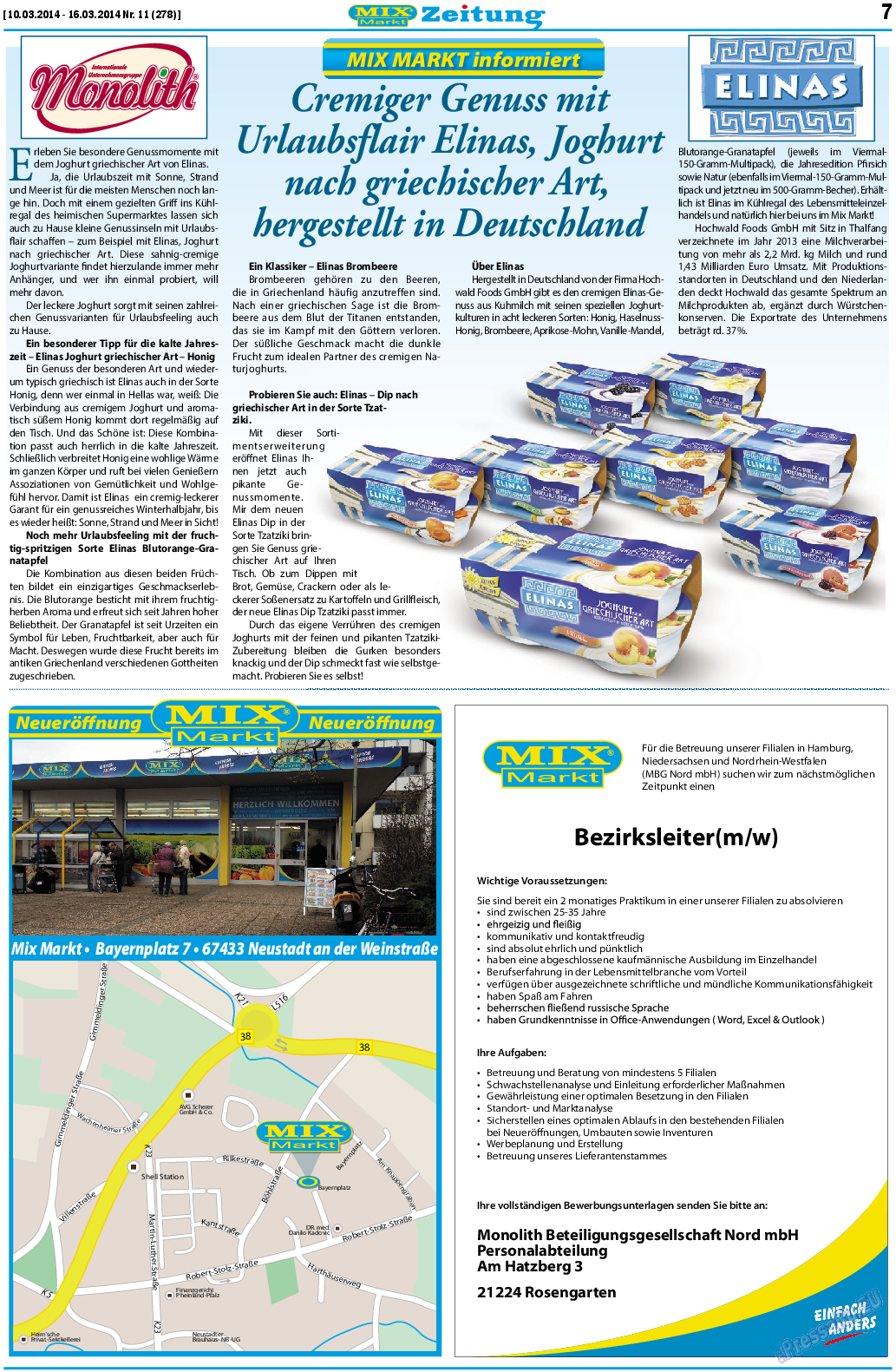 MIX-Markt Zeitung, газета. 2014 №11 стр.7