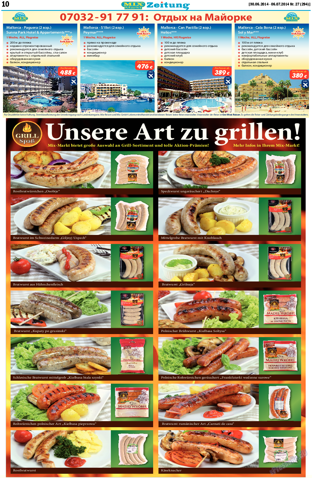 MIX-Markt Zeitung, газета. 2014 №27 стр.10
