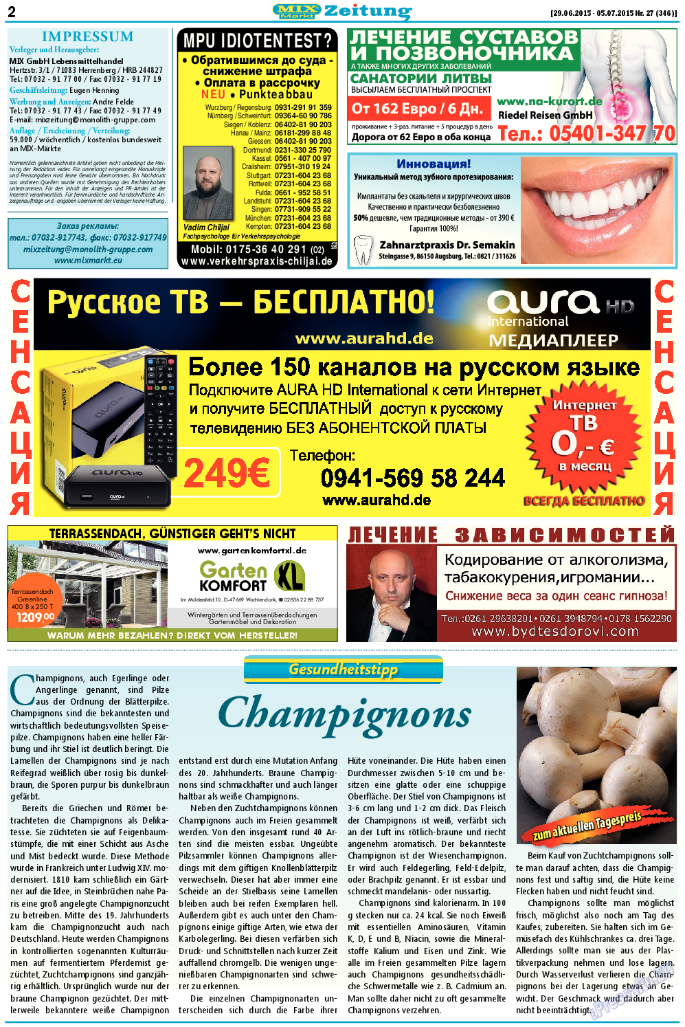 MIX-Markt Zeitung, газета. 2015 №27 стр.2