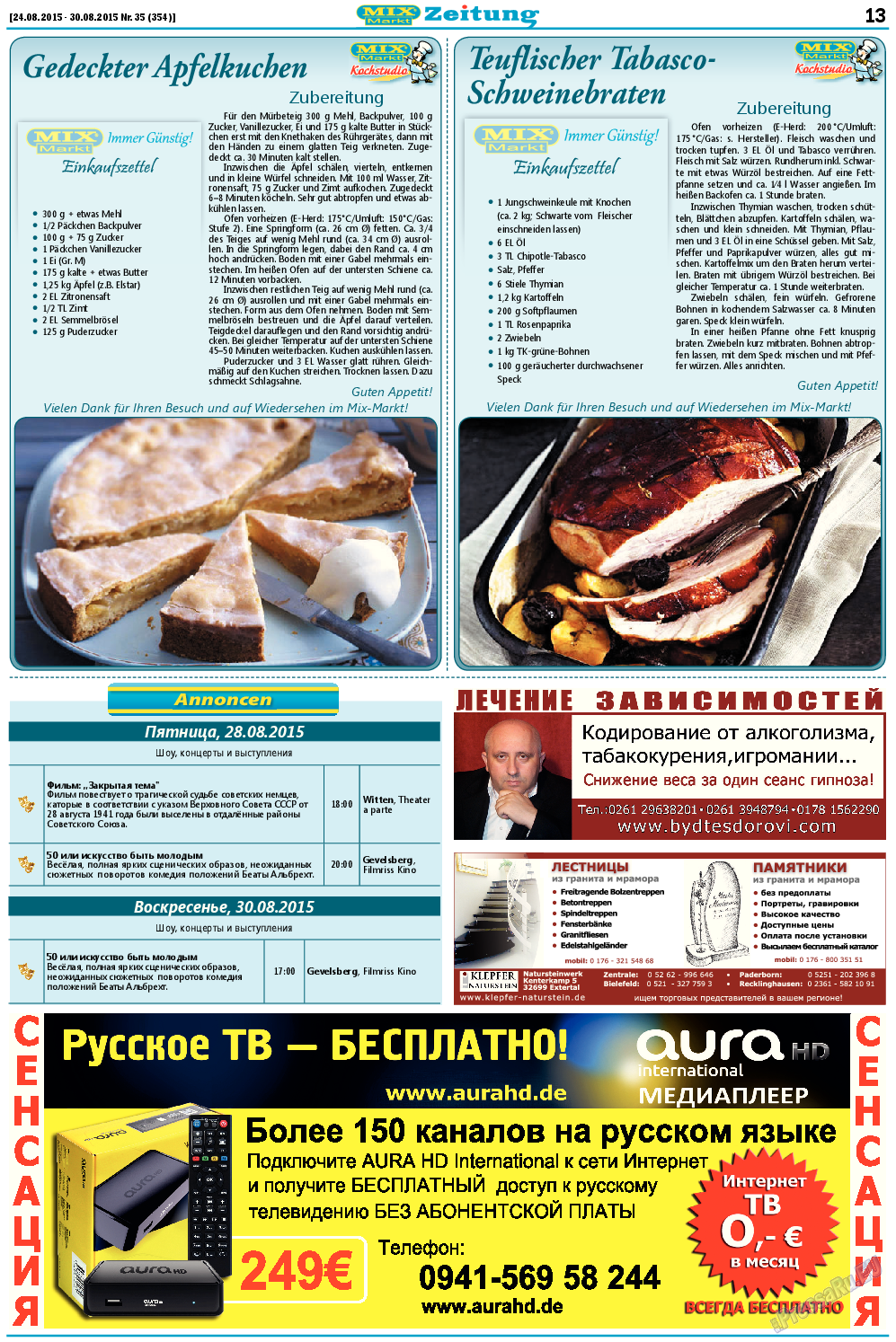 MIX-Markt Zeitung, газета. 2015 №35 стр.13
