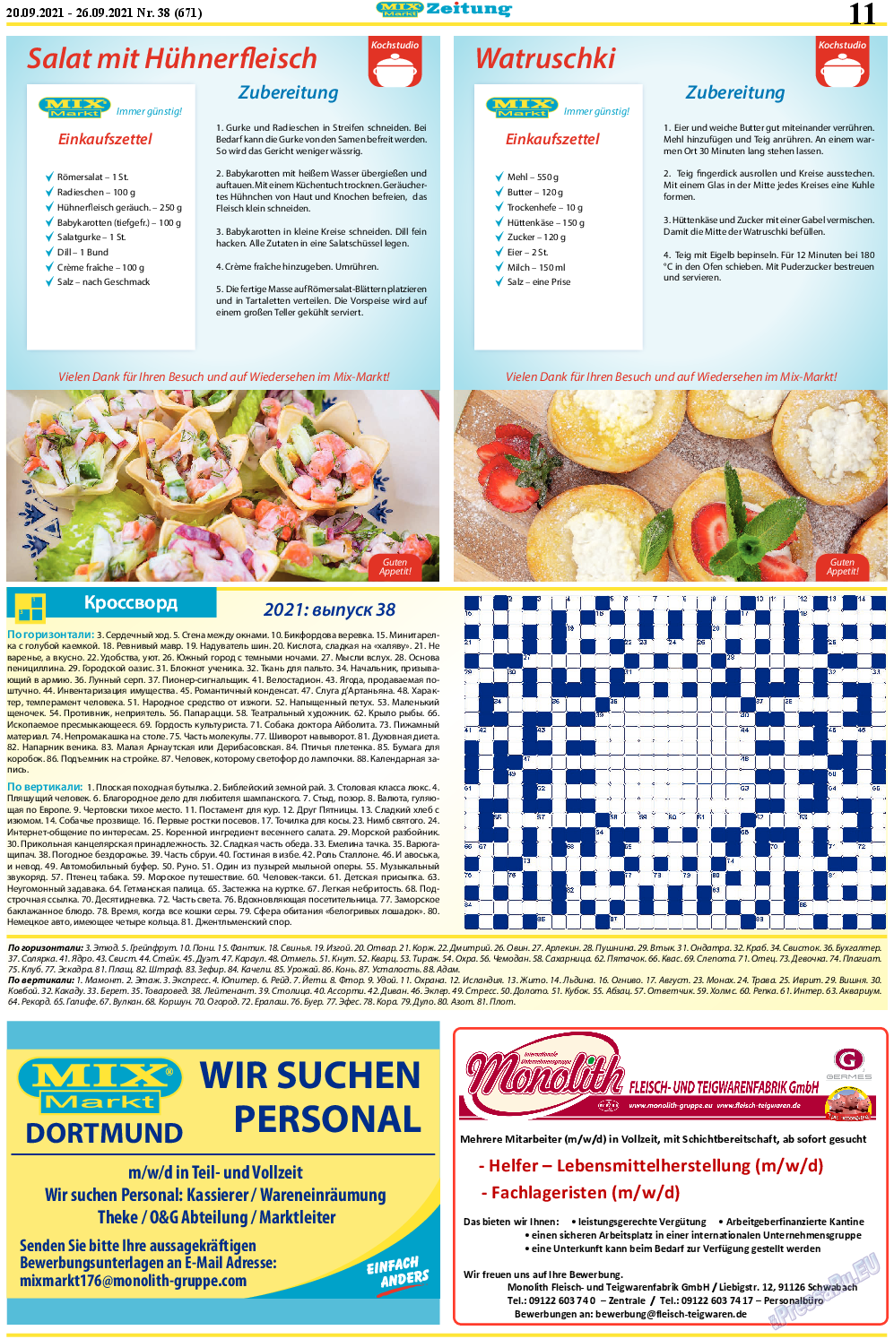 MIX-Markt Zeitung, газета. 2021 №38 стр.11