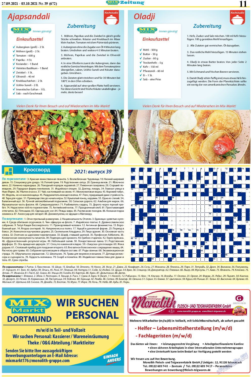 MIX-Markt Zeitung, газета. 2021 №39 стр.11
