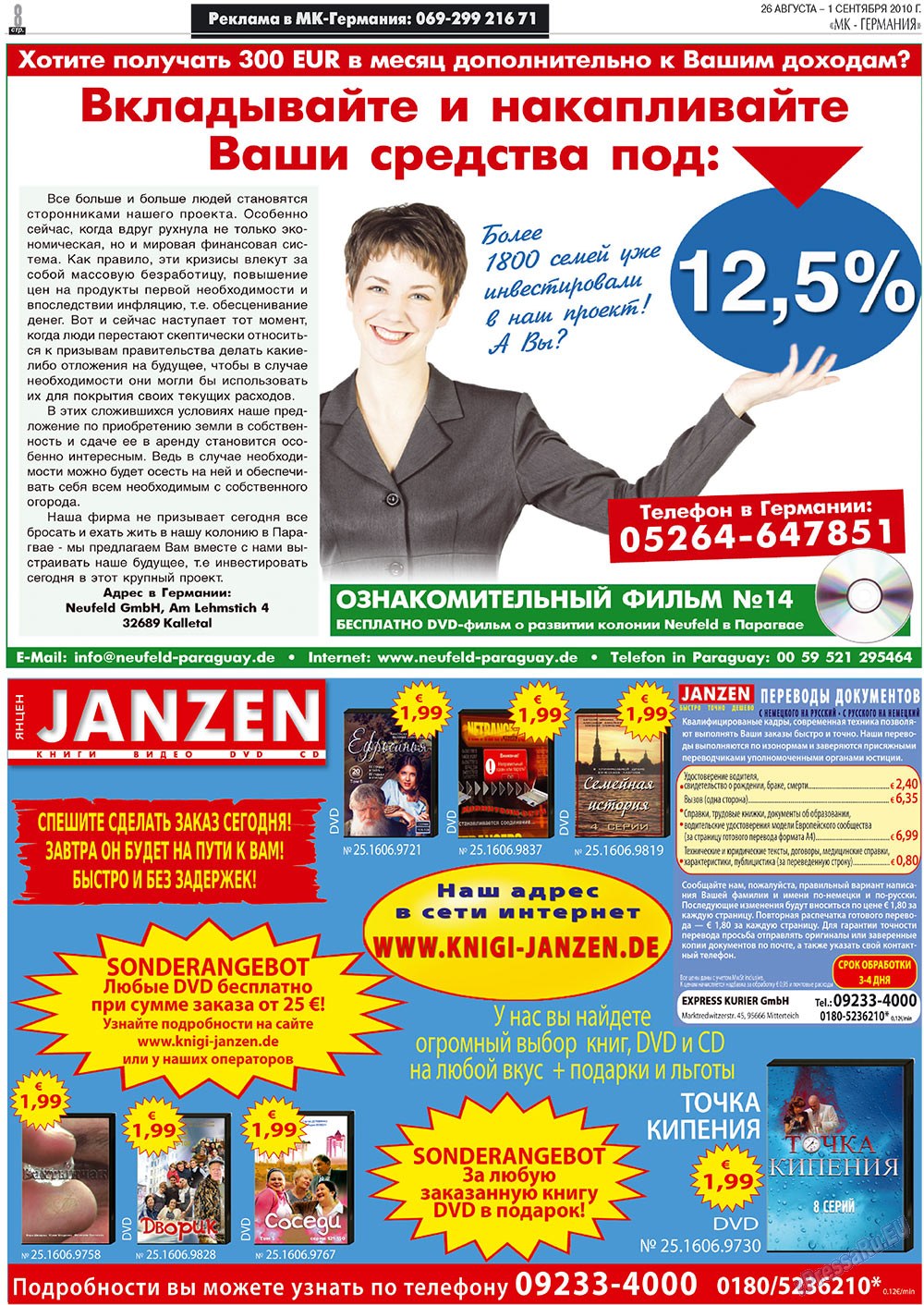 MK-Deutschland (Zeitung). 2010 Jahr, Ausgabe 35, Seite 8