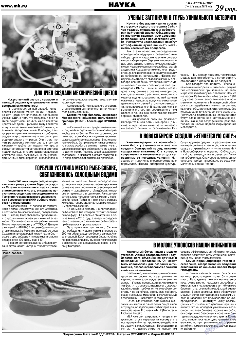 МК-Германия, газета. 2018 №15 стр.29