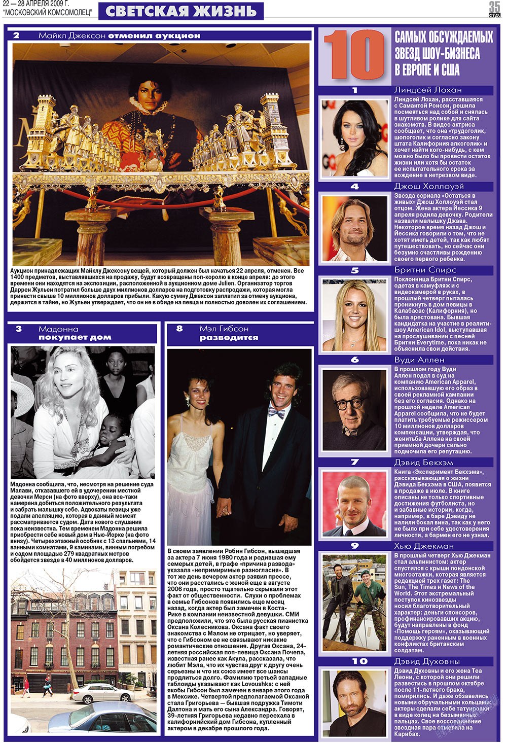 МК Испания (газета). 2009 год, номер 17, стр. 35