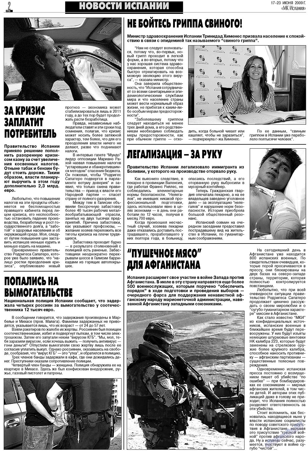 MK Spanien (Zeitung). 2009 Jahr, Ausgabe 25, Seite 2