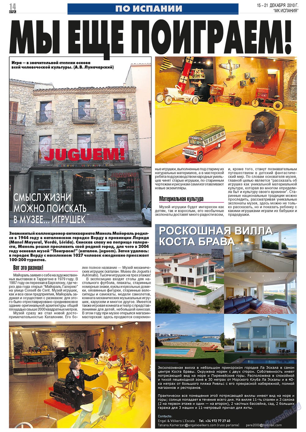 MK Spanien (Zeitung). 2010 Jahr, Ausgabe 50, Seite 14