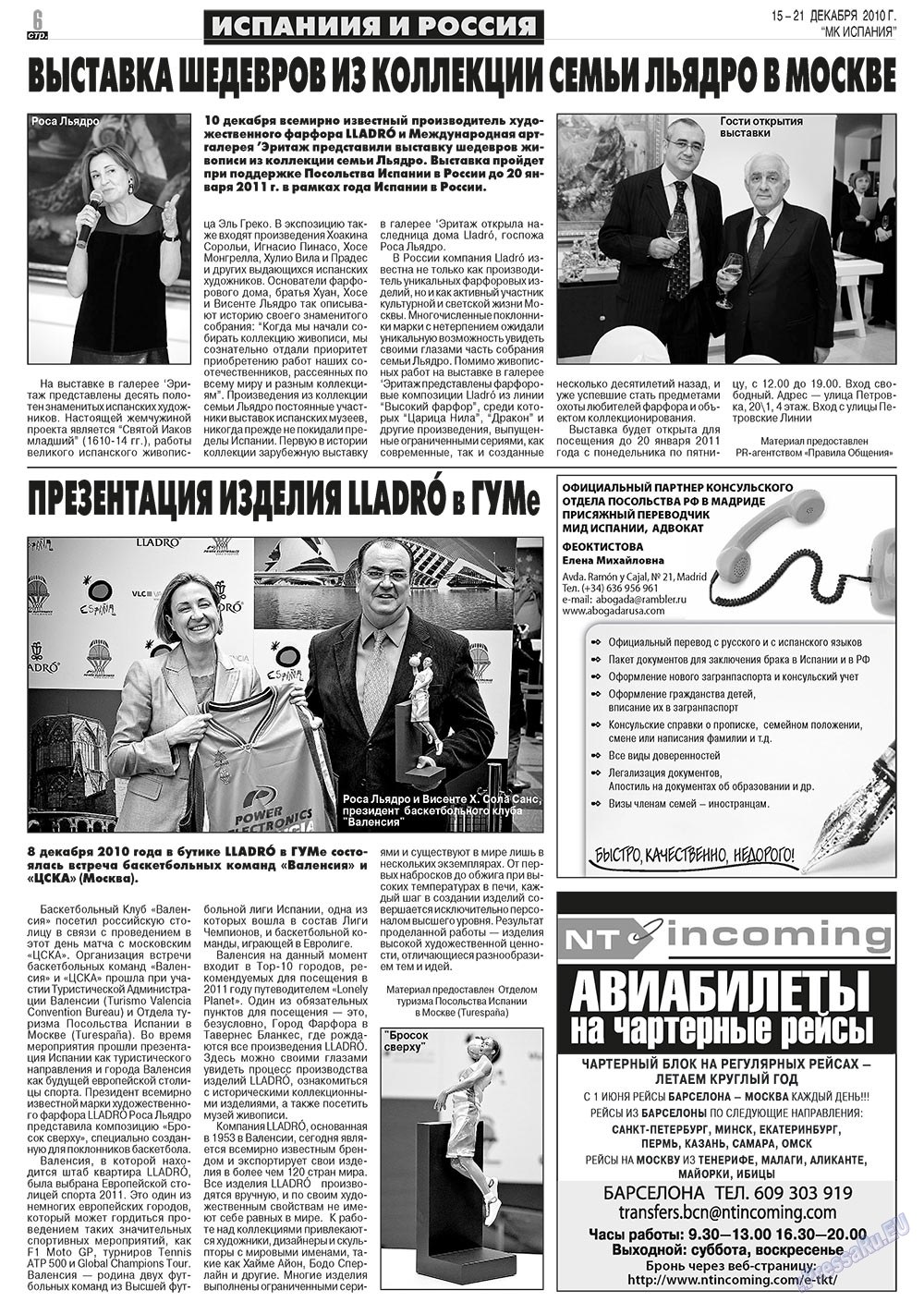 MK Spanien (Zeitung). 2010 Jahr, Ausgabe 50, Seite 6