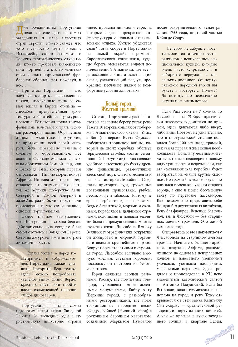 Unser Reiseburo (Zeitschrift). 2010 Jahr, Ausgabe 2, Seite 11