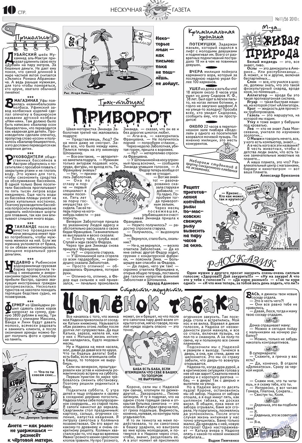 Нескучная газета (журнал). 2010 год, номер 11, стр. 10