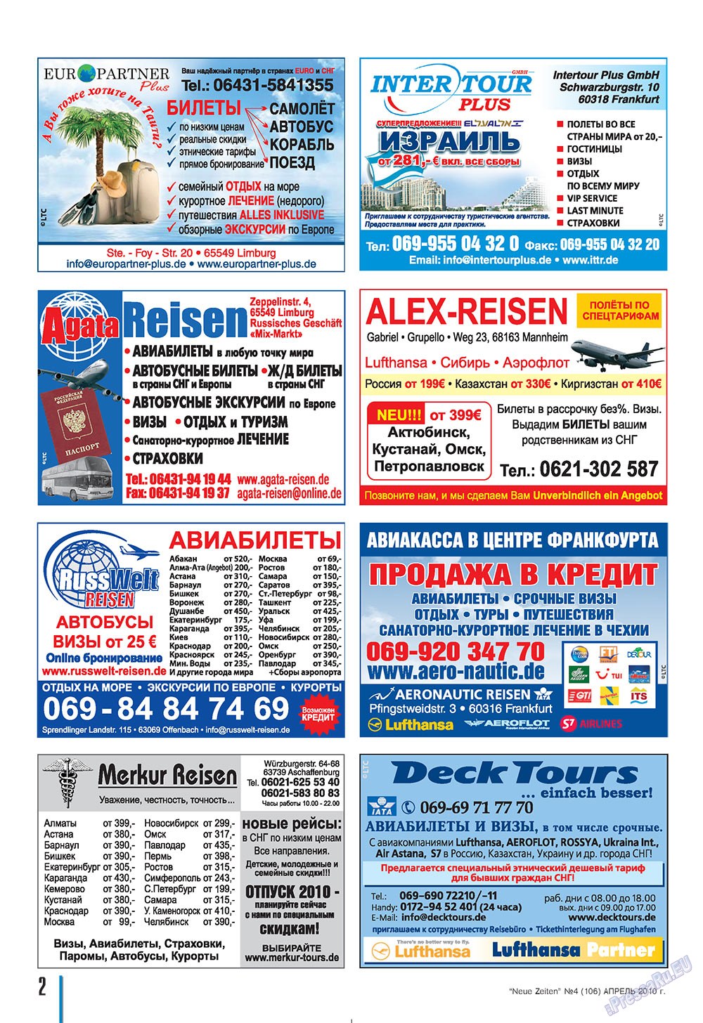 Neue Zeiten (журнал). 2010 год, номер 4, стр. 2