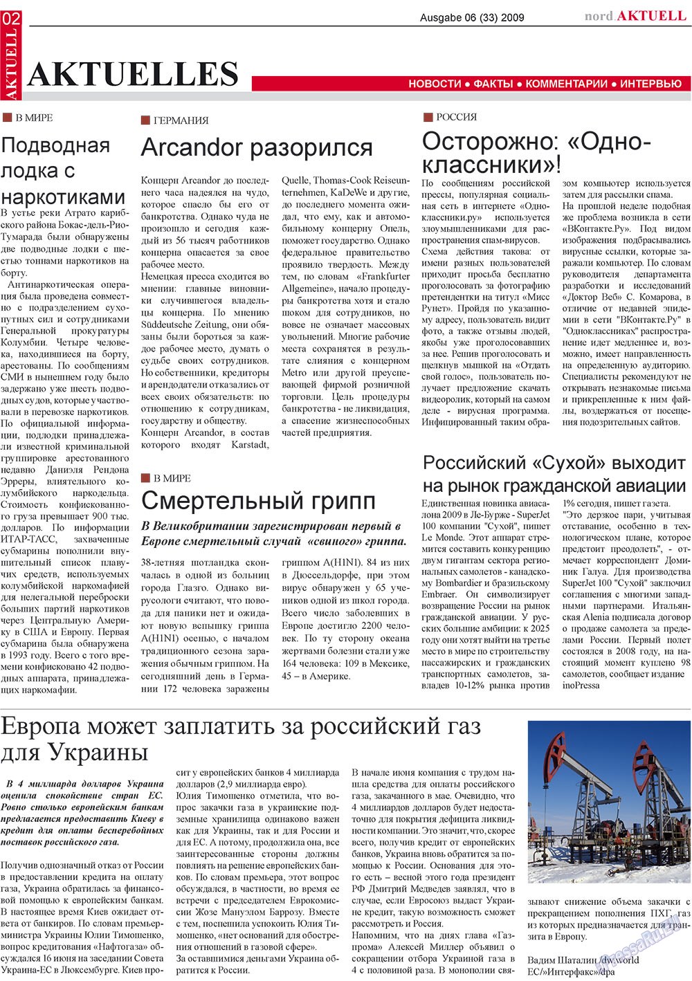 nord.Aktuell (газета). 2009 год, номер 6, стр. 2
