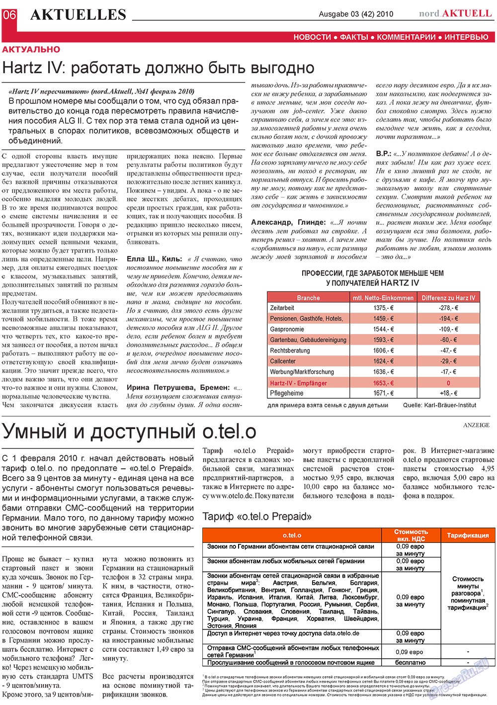 nord.Aktuell (газета). 2010 год, номер 3, стр. 6