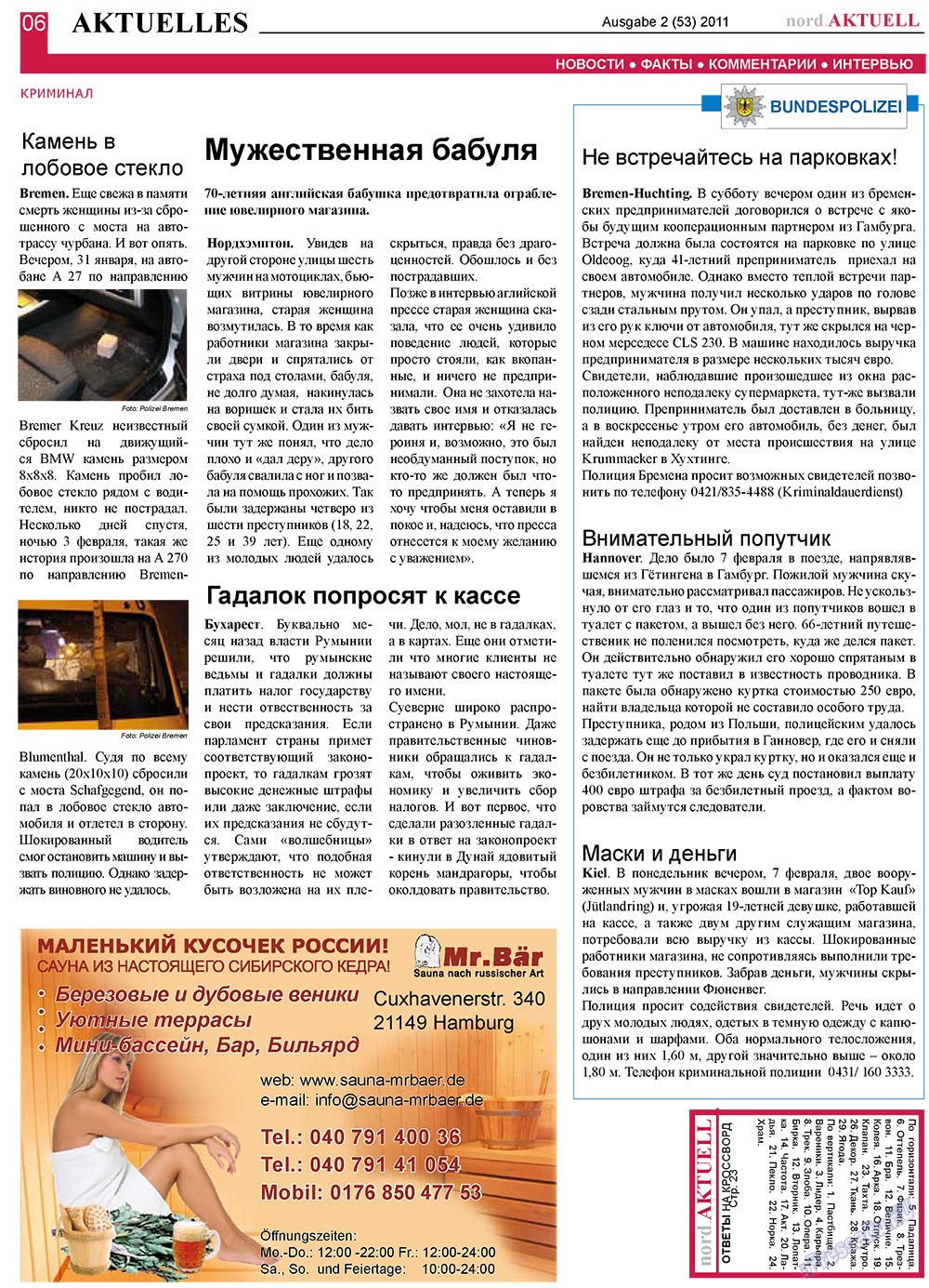 nord.Aktuell (Zeitung). 2011 Jahr, Ausgabe 2, Seite 6