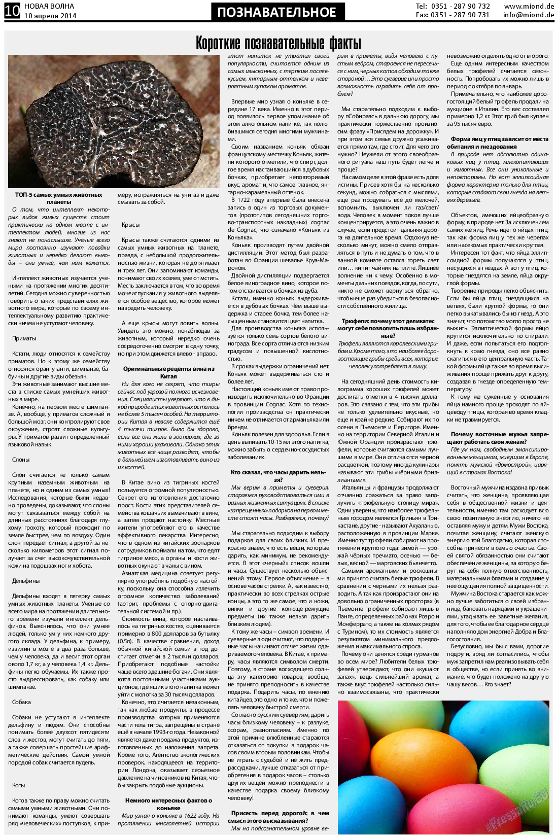 Новая Wолна, газета. 2014 №15 стр.10