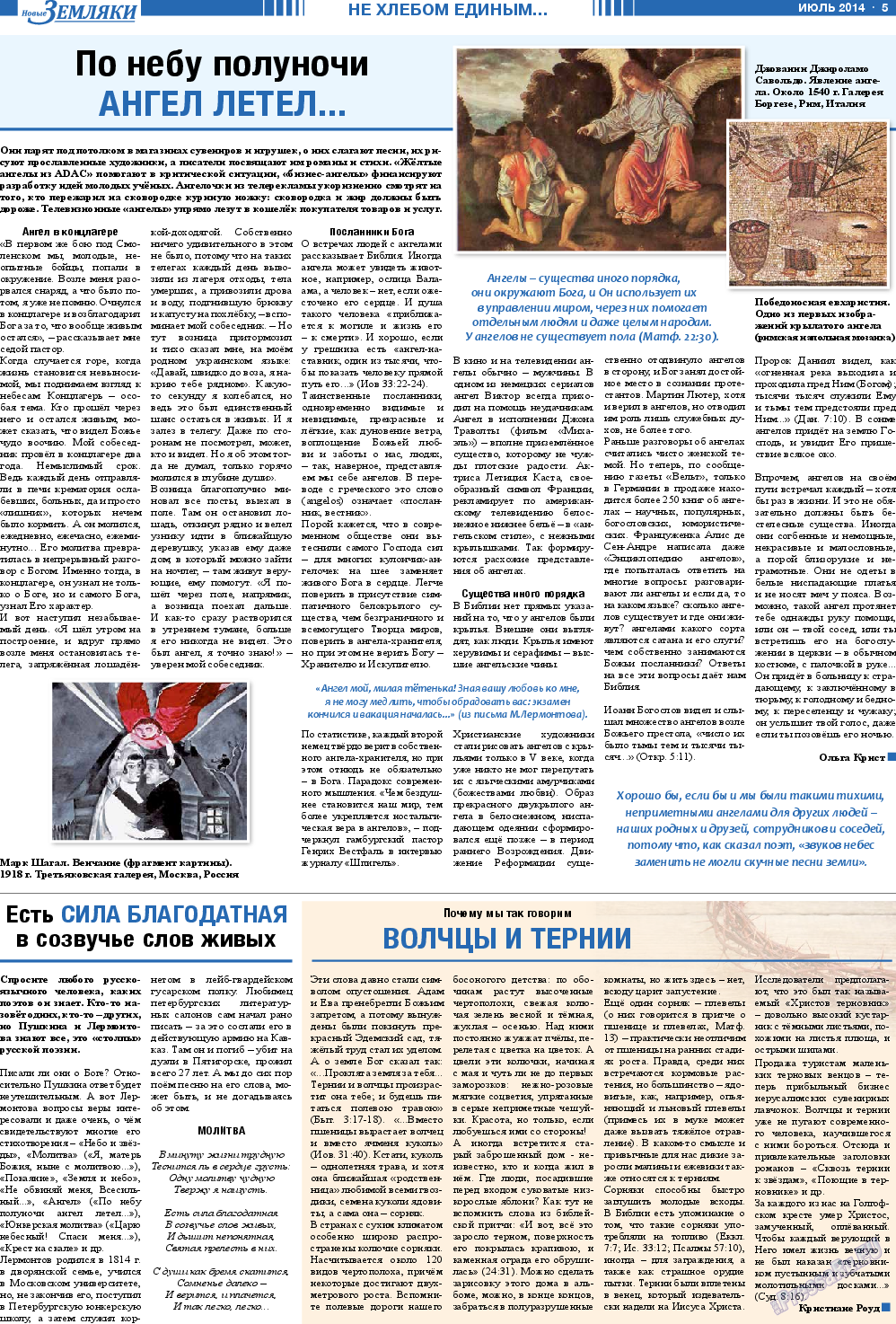 Новые Земляки, газета. 2014 №7 стр.5