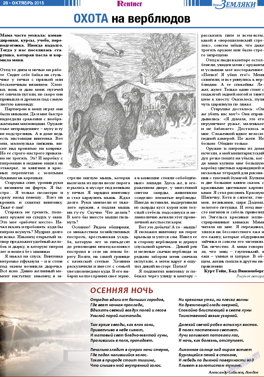 Новые Земляки, газета. 2015 №10 стр.28